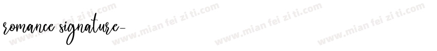 romance signature字体转换
